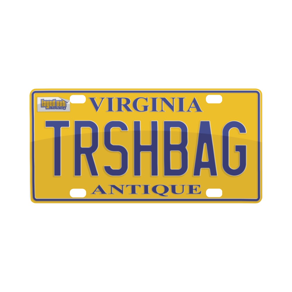 Virginia License TRSHBAG Plate (New) #4 of 50 Classic License Plate