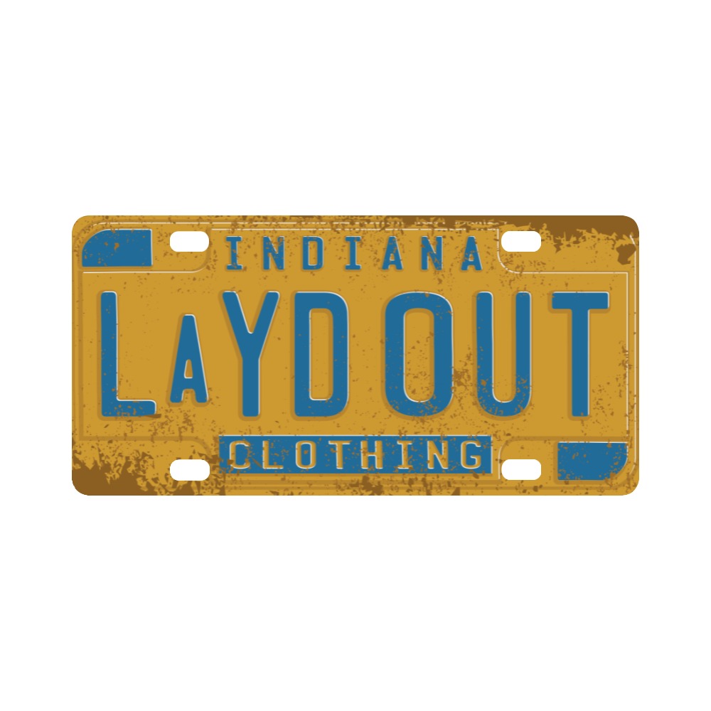 Layed Out Indiana License Plate (Rusted) #1 of 50