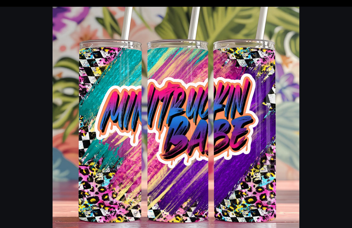 MiniTruckin’ Babe Retro Remix Tumbler