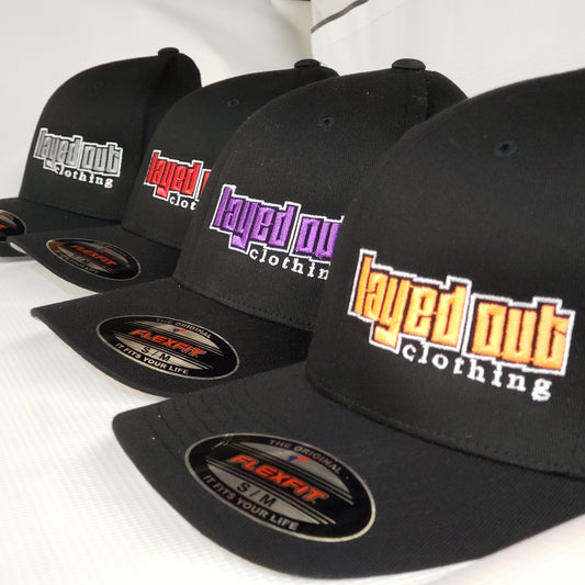 Layed Out Fitted Hats