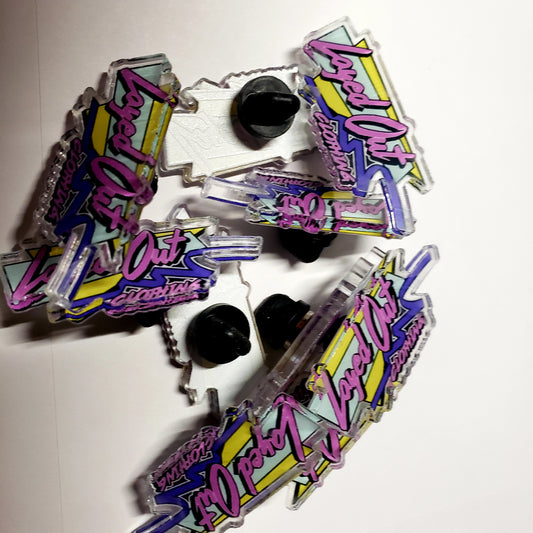 Layed Out Retro Hat pin