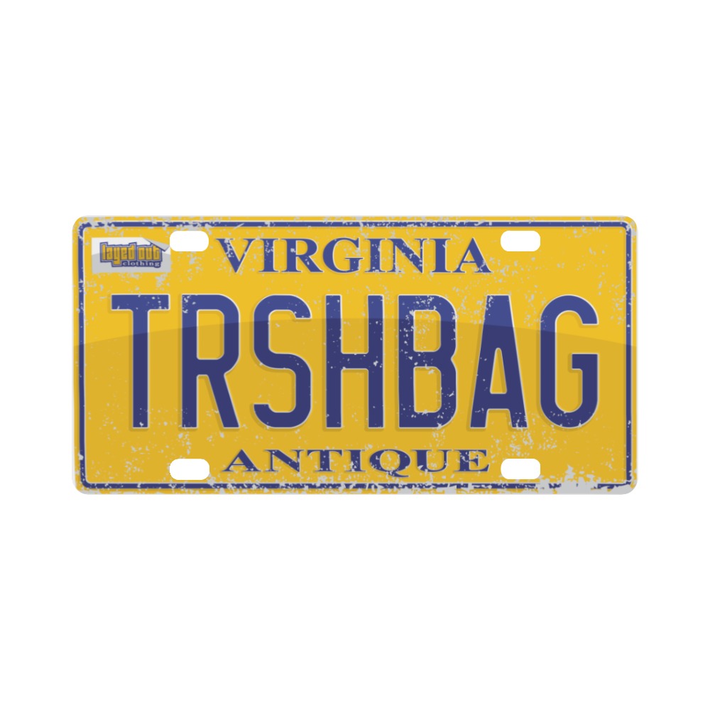 Virginia License TRSHBAG Plate (Rust) #4 of 50 Classic License Plate