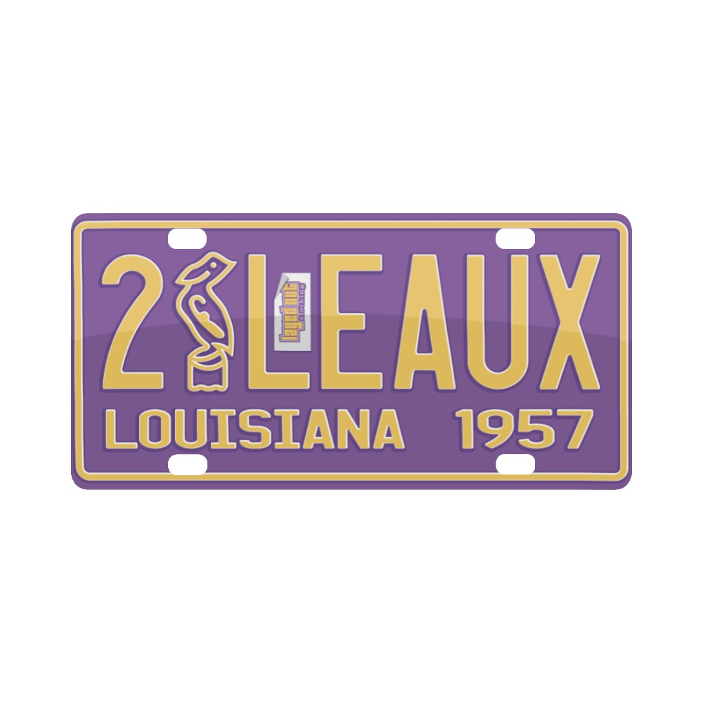 Louisiana 1957 2 LEAUX License Plate (New) #5 of 50 Classic License Plate