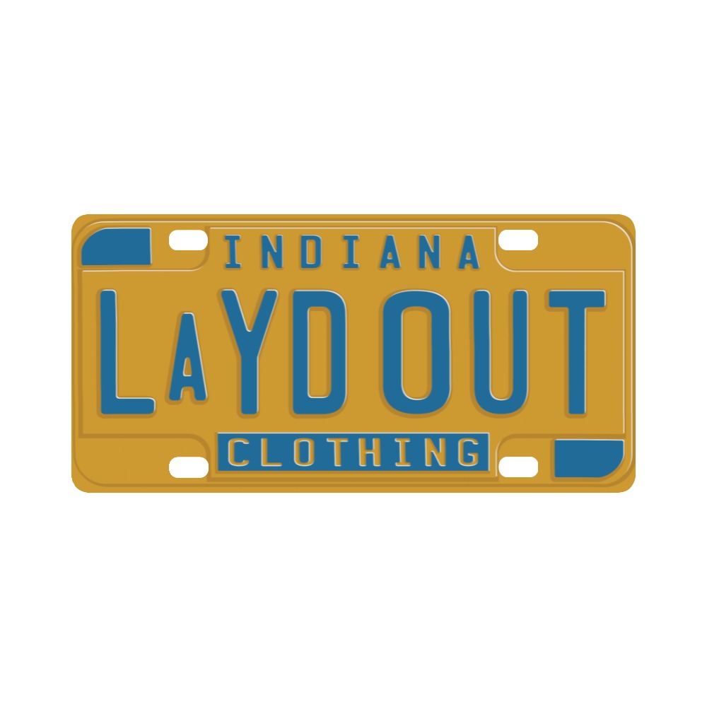 Layed Out Indiana License Plate #1 0f 50